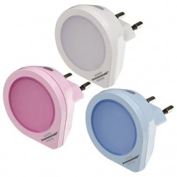 Brennenstuhl NL 01 QD LED Φωτάκια Νυκτός 1.5lm με Φωτοκύτταρο Set White, Pink, Blue (1173180)