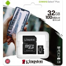 Κάρτα Μνήμης Kingston MicroSDHC 32GB Class 10 incl. adapter UHS-I U1