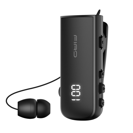 Firo H16 Retractable Bluetooth V5.2 Headset - Πέτου, με Δόνηση - Black