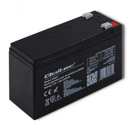 Qoltec UPS Battery 12V / 9Ah / Max. 135A (53031)