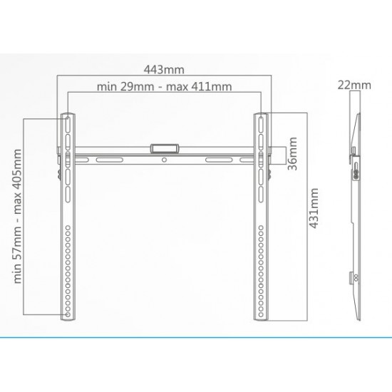 Βάση Τηλεόρασης Superior 32-55 Fixed Ultra Flat (SUPSTV002)