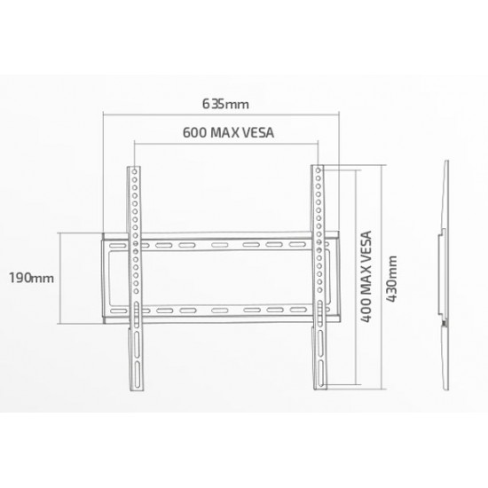 Βάση Τηλεόρασης Superior 37-70 Fixed Extra Slim (SUPSTV006)