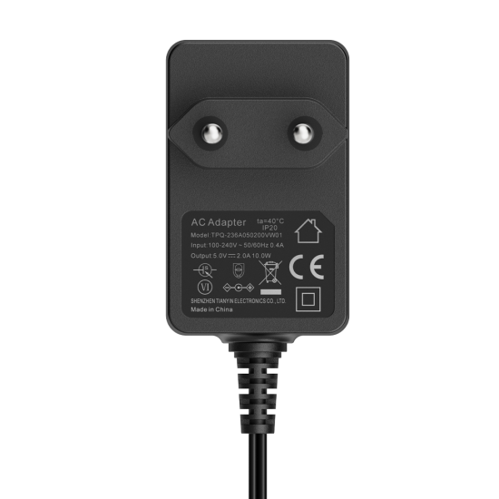 VENTION EU Power Adapter 10W (5V/2A), 3.5 * 1.35 with 1.5M Cable Black (TPQ-236A0502)