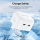 VENTION 2-Port USB (C+C) GaN Charger (35W/35W) EU-Plug White (FBPW0-EU)