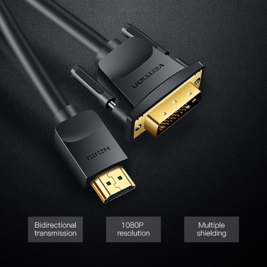 VENTION HDMI to DVI Cable 3M Black (ABFBI)