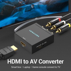 VENTION HDMI to RCA Converter Black Metal Type (AEEB0)