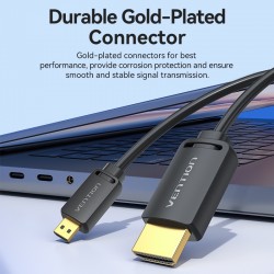 VENTION Mini HDMI to HDMI 4K HD Cable 3M Black (AGHBI)