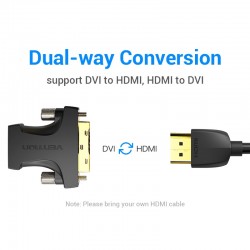 VENTION HDMI Female to DVI (24+1) Male Adapter Black (AILB0)