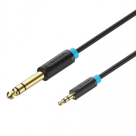 VENTION 3.5mm Male to 6.5mm Male Audio Cable 0.5M Black (BABBD)