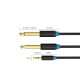 VENTION 3.5mm Male to 2*6.5mm Male Audio Cable 1.5M Black (BACBG)