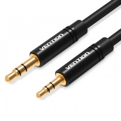 VENTION 3.5mm Male to 2.5mm Male Audio Cable 0.5M Black Metal Type (BALBD)