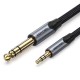 VENTION Cotton Braided TRS 3.5mm Male to 6.5mm Male Audio Cable 2M Gray Aluminum Alloy Type (BAUHH)