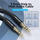 VENTION 3.5mm Male to Male Audio Cable 1M Black Aluminum Alloy Type (BAXBF)