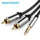 VENTION 3.5mm Male to 2RCA Male Audio Cable 3M Black Metal Type (BCFBI)