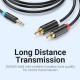 VENTION 3.5mm Male to 2RCA Male Cable 10M Black (BCLBL)