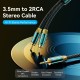 VENTION Cotton Braided 3.5mm Male to 2RCA Male Audio Cable 3M Green Copper Type (BCSGI)