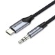 VENTION Type-C Male to 3.5mm Male Cable 1.5M Gray Aluminum Alloy Type (BGKHG)