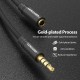 VENTION Cotton Braided 3.5mm Audio Extension Cable 2M Black Metal Type (BHBBH)