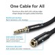 VENTION Cotton Braided TRRS 3.5mm Male to 3.5mm Female Audio Extension Cable 2M Black Aluminum Alloy Type (BHCBH)