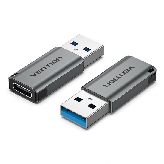 VENTION USB 3.0 Male to Type-C Female Adapter Gray Aluminum Alloy Type (CDPH0)