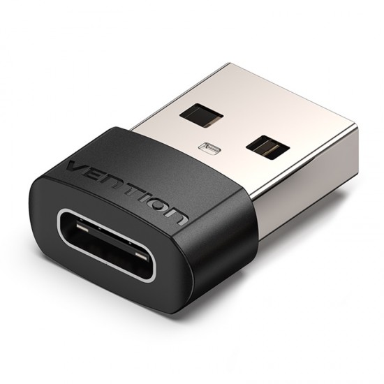 VENTION USB 2.0 Male to Type-C Female Adapter Black PVC Type (CDWB0)