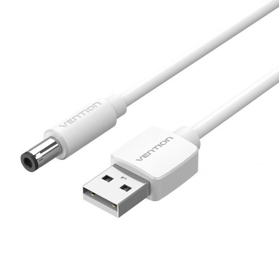 VENTION USB to DC 5.5mm Barrel Jack Power Cable 1.5M White Tuning Fork Type (CEYWG)