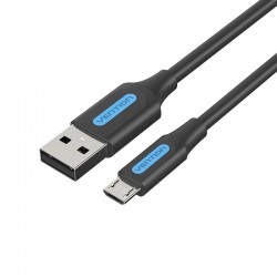 VENTION USB 2.0 A Male to Micro B Male 3A Cable 0.25M Black (COLBC)