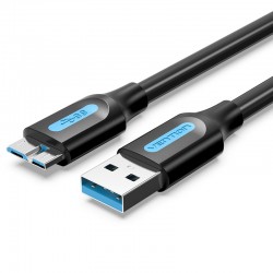 VENTION USB 3.0 A Male to Micro B Male Cable 3M Black PVC Type (COPBI)