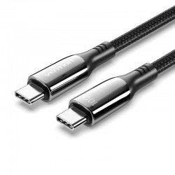 VENTION Cotton Braided Type-C to Type-C 5A Cable 1.2M Black Zinc Alloy Type (CTKBAV)