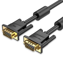 VENTION VGA (3+6) Male to Male Cable with Ferrite Cores 25M Black (DAEBS)