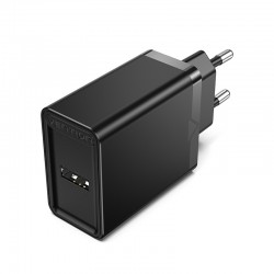 VENTION USB Wall Charger (12W) EU Black (FAAB0-EU)