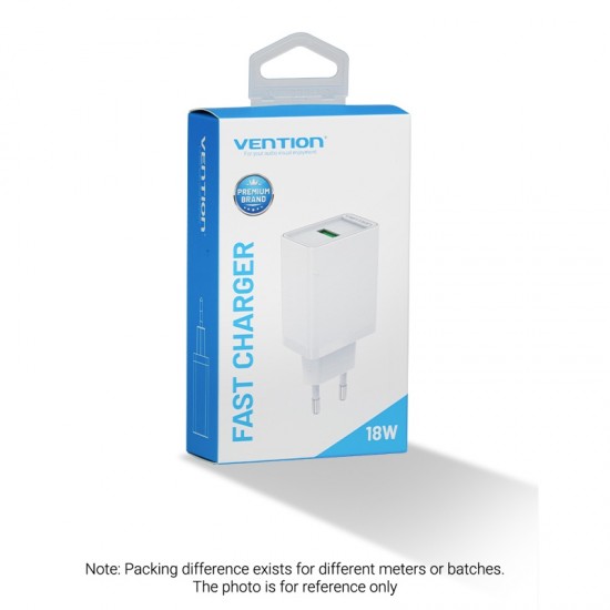 VENTION USB Wall Charger (18W) EU White (FABW0-EU)