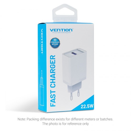 VENTION USB Wall Charger (22.5W) EU White (FACW0-EU)