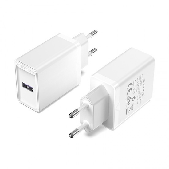 VENTION USB Wall Charger (22.5W) EU White (FACW0-EU)