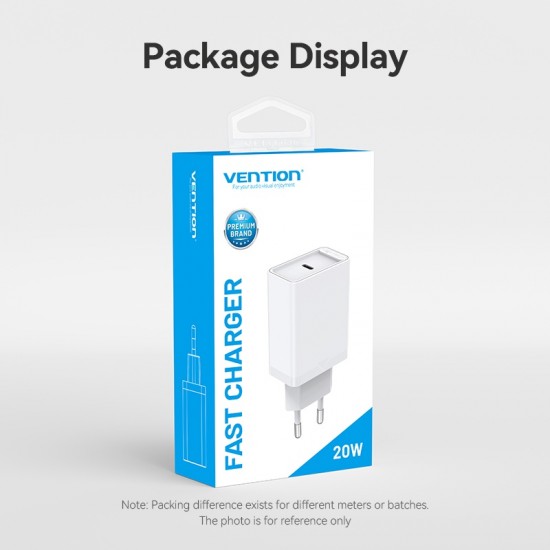 VENTION USB-C Wall Charger (20W) EU White (FADW0-EU)