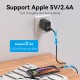 VENTION 3-Port USB (A+A+A) Wall Charger (12W/12W/12W) EU Black (FEAB0-EU)