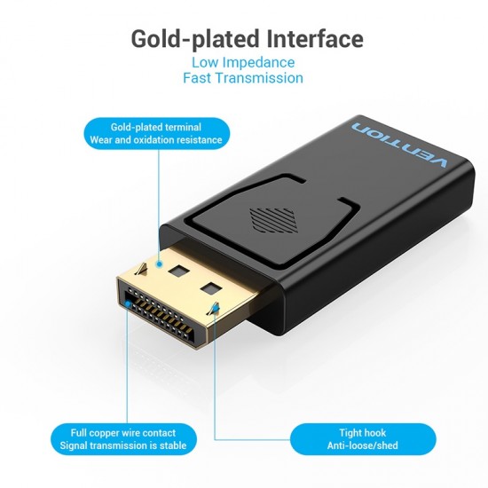 VENTION DisplayPort to HDMI Adapter (HBKB0)