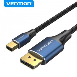 VENTION Cotton Braided 8K Mini DisplayPort to DisplayPort Cable 1.5M Blue Aluminum Alloy Type (HCFLG)