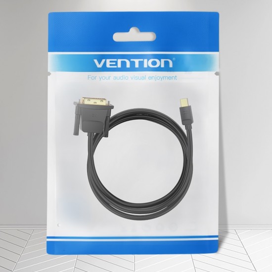 VENTION Mini DisplayPort Male to DVI-D (24+1) Male Cable 2M Black (HFFBH)