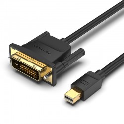 VENTION Mini DisplayPort Male to DVI-D (24+1) Male Cable 1.5M Black (HFFBG)