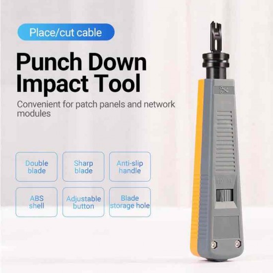 VENTION Punch Down Impact Tool for Patch Panels Orange-Gray (KECH0)