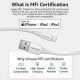 VENTION USB 2.0 A to Lightning 2.4A Cable 1M White MFi-Certified (LAFWF)