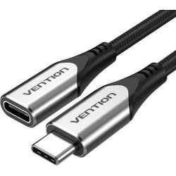 VENTION Cotton Braided Type-C 3.1 Extension Cable 0.5M Gray (TABHD)