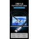 VENTION Cotton Braided USB 4.0 Type-C to Type-C 5A Cable 1M Gray Aluminum Alloy Type (TAVHF)