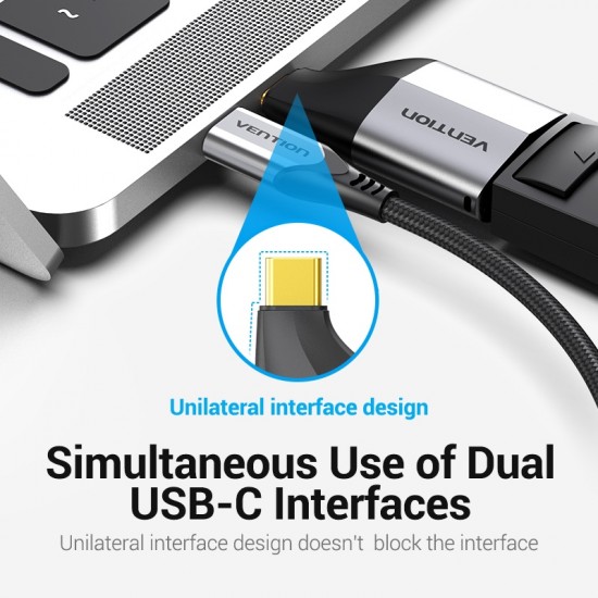 VENTION Type-C to DisplayPort Adapter Gray Metal Type (TCCH0)