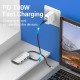 VENTION Type-C to USB 3.0x4/PD 100W Hub 0.15M Gray Aluminum Alloy Type (TNBHB)