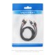 VENTION 2RCA Male to Male Audio Cable 2M Black Metal Type (VAB-R06-B200)