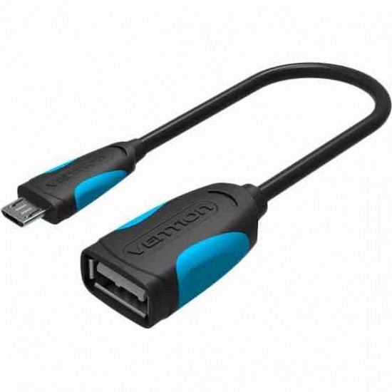 VENTION USB 2.0 A Female to Micro B Male OTG Cable 0.25M Black (VAS-A07-B025)