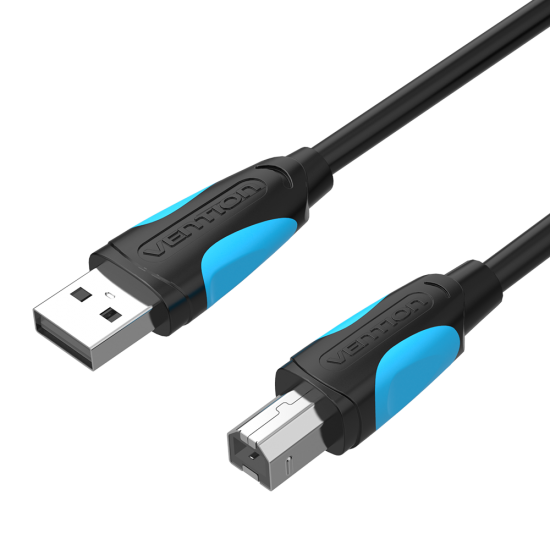 VENTION USB 2.0 A Male to B Male Print Cable with 2*Ferrite Core 8M Black (VAS-A16-B800)