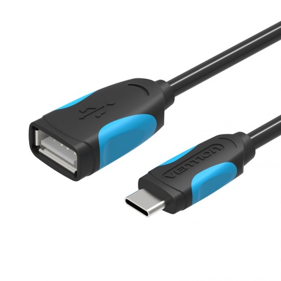 VENTION USB 3.0 A Female to Type-C Male OTG Cable 0.1M Black (VAS-A51-B010)